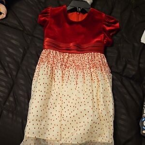 Red and White Kids Dress